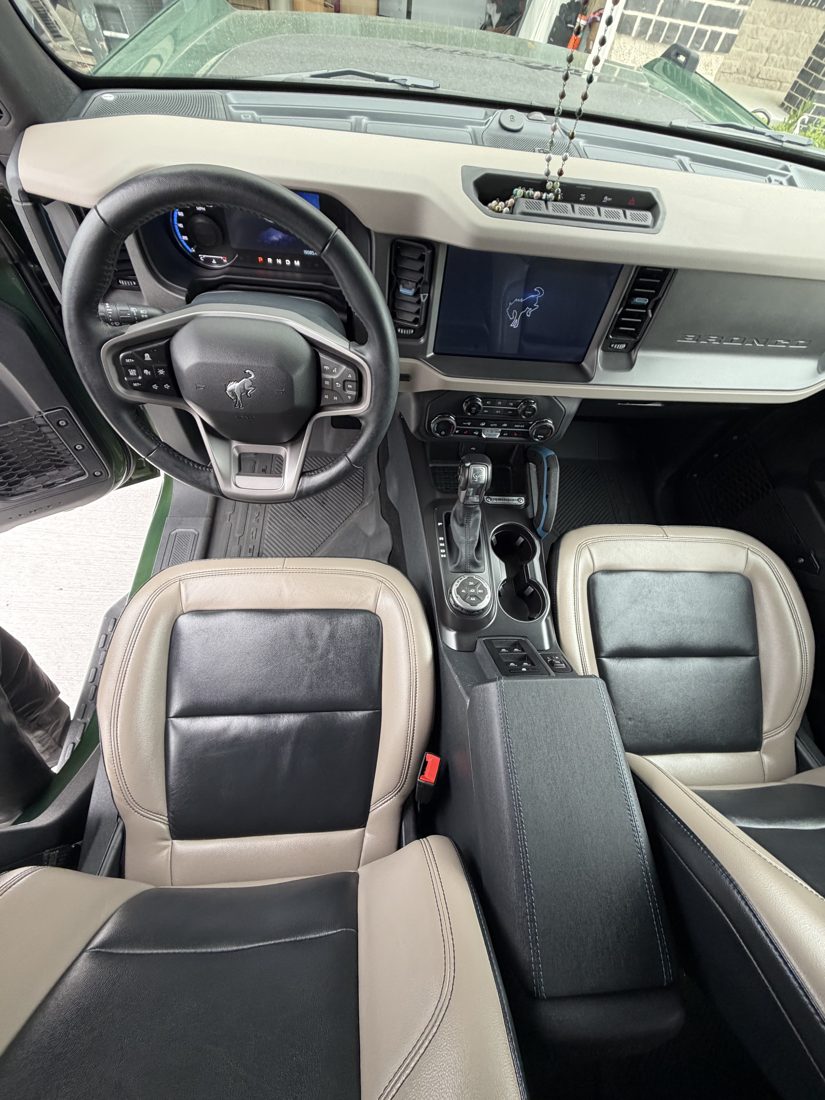 Spotless Ford Bronco dashboard and cockpit after interior detail